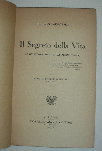 IL SEGRETO DELLA VITA (le onde cosmiche e la radiazione …