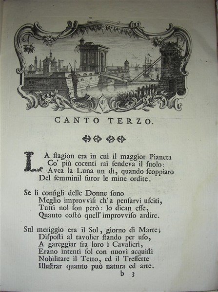 IL TRIONFO DEL TRESSETTE. Poema eroico-giocoso d'un Patrizio Veneto.