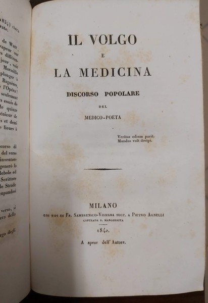 [OPUSCOLI VARI]. L'ARTE POETICA DI Quinto Orazio Flacco esposta in …