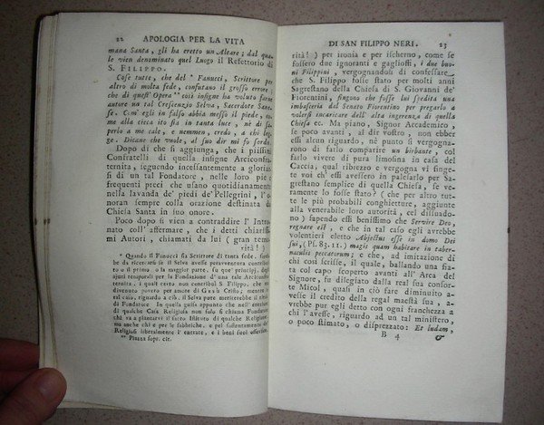 APOLOGIA di. Prete Padovano per la vita di S. Filippo …