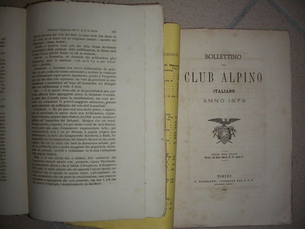 CLUB ALPINO ITALIANO. Bollettino. Anno 1879. Vol. XIII. N. 37-38-39-40.