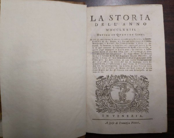 STORIA DELL'ANNO 1773 divisa in quattro Libri.