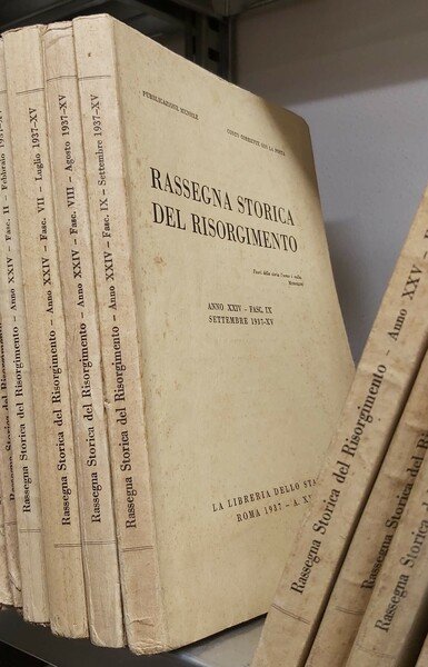 RASSEGNA STORICA DEL RISORGIMENTO. Pubblicazione mensile.