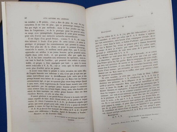 OTTO LETTERE DEL LEIBNIZIO al Principe Ferdinando figlio di Cosimo …
