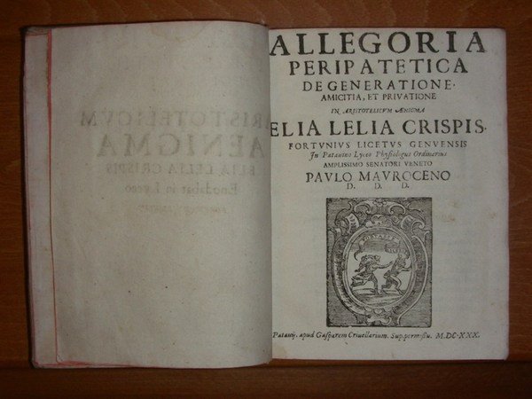 ALLEGORIA PERIPATETICA de generatione amicitia et privatione in Aristotelicum Aenigma. | Immagine principale
