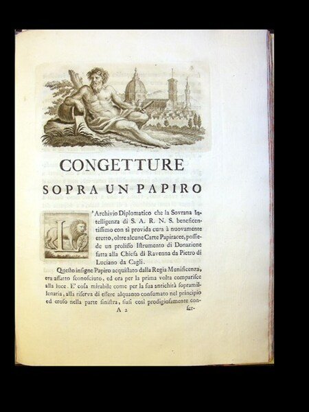 CONGETTURE DI UN SOCIO ETRUSCO sopra una carta papiracea dell'Archivio …