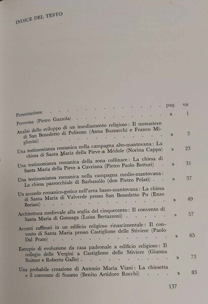 CHIESE E CONVENTI del Contado Mantovano.