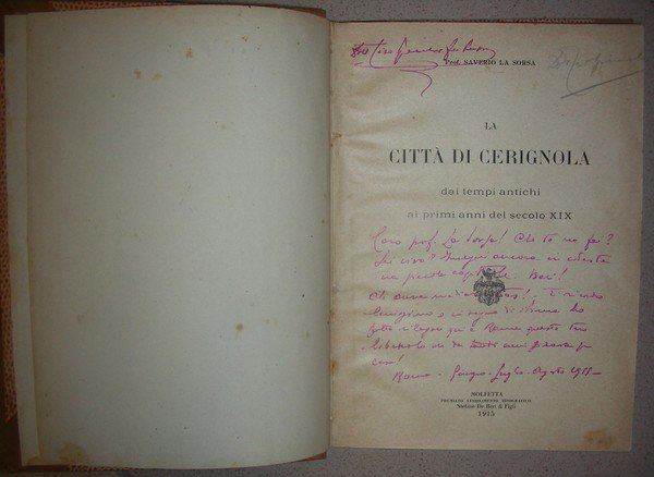 LA CITTA' DI CERIGNOLA dai tempi antichi ai primi anni …