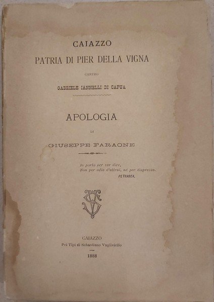 CAIAZZO PATRIA DI PIER DELLA VIGNA contro Gabriele Iannelli di …