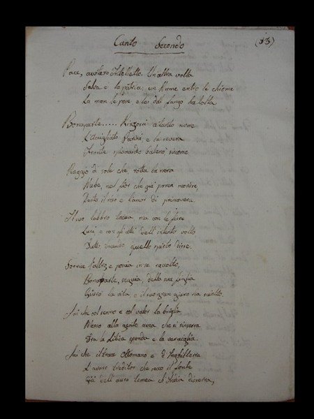 IN MORTE DI LORENZO MASCHERONI. Cantica di … (manoscritto)