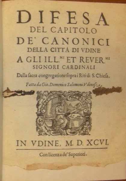 DIFESA DEL CAPITOLO de’ Canonici della Città di Udine.
