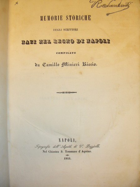 BIOGRAFIE dei Vescovi e Arcivescovi della Chiesa di Napoli. Con …