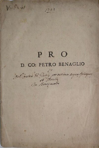 PRO D. CO. PETRO BENAGLIO.