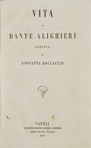 VITA DI DANTE ALIGHIERI. | Immagine principale