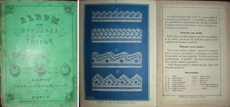 ALBUM pour ouvrages au tricot.