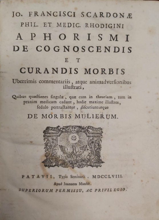 APHORISMI DE COGNOSCENDIS ET CURANDIS MORBIS uberrimis commentariis atque animadversionibus …