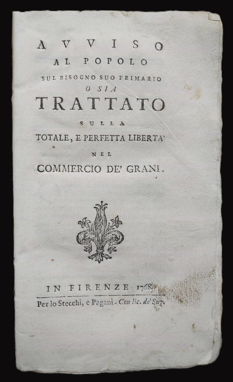 AVVISO AL POPOLO sul bisogno suo primario o sia Trattato …