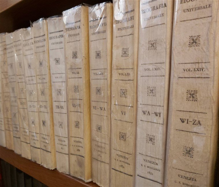 BIBLIOGRAFIA UNIVERSALE antica e moderna ossia storia per alfabeto della …