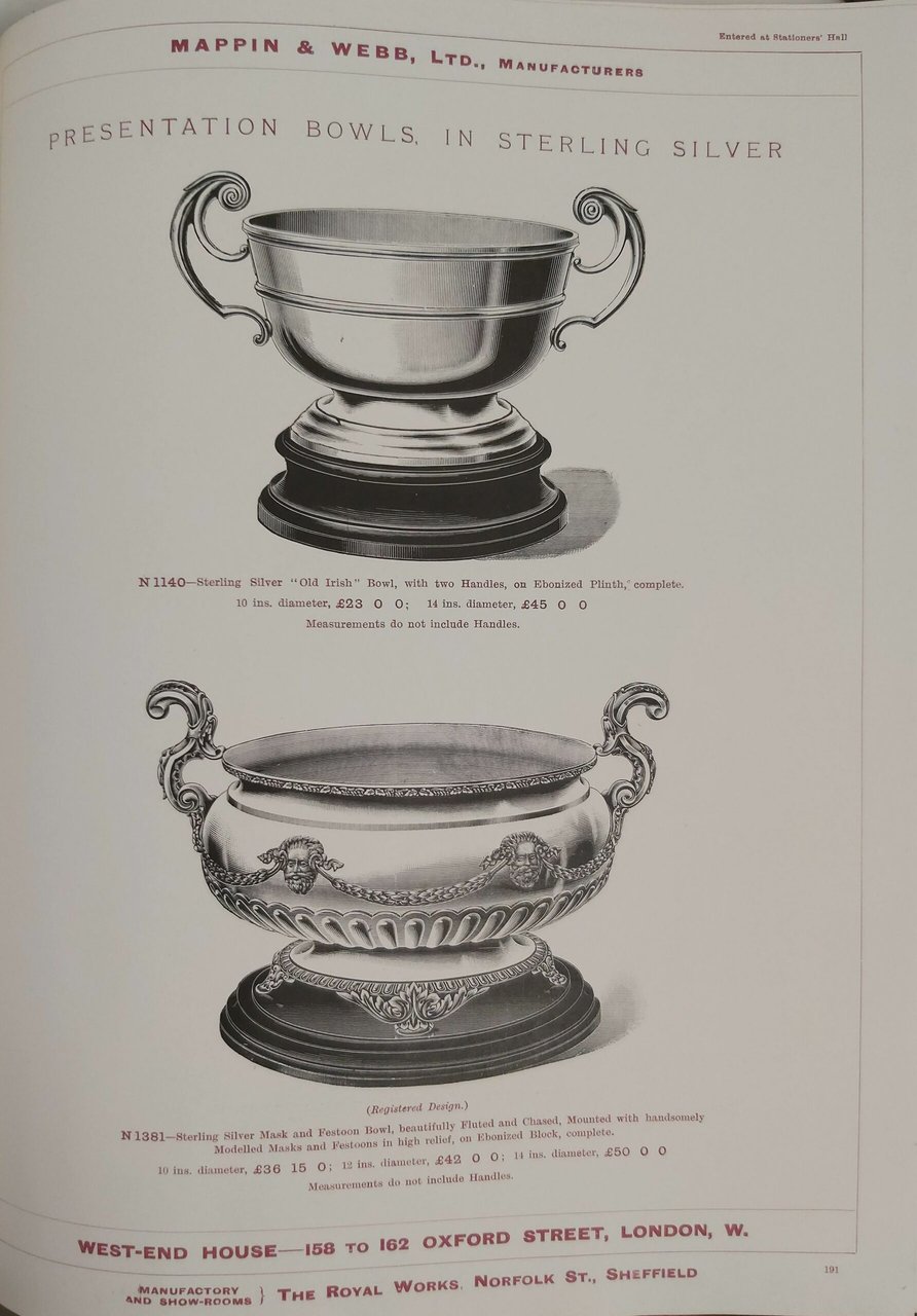 CATALOGO DELLA DITTA MAPPING AND WEBB. Manifactoring Goldsmiths and Silversmiths. … | Immagine principale