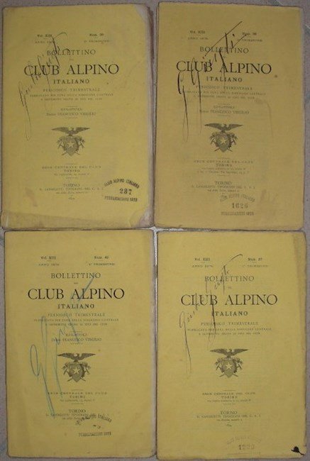 CLUB ALPINO ITALIANO. Bollettino. Anno 1879. Vol. XIII. N. 37-38-39-40.