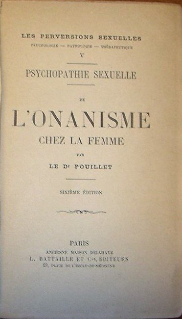 DE L'ONANISME chez la femme.