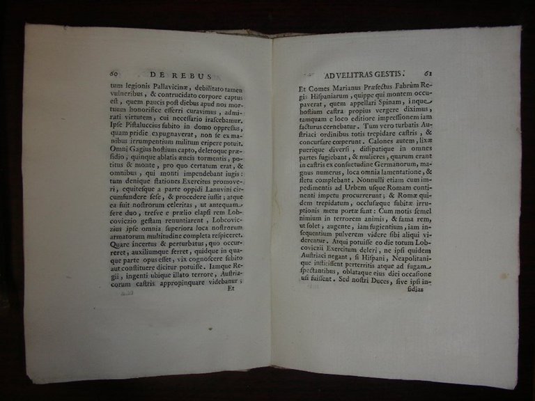 DE REBUS AD VELITRAS GESTIS. Commentarius ad Trojanum Aquavivam Aragonium.