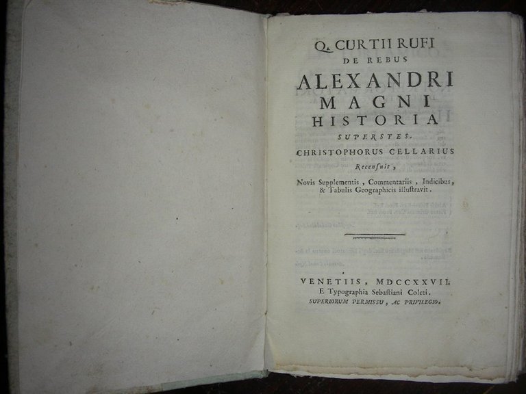 DE REBUS ALEXANDRI MAGNI historia superstes Christophorus Cellarius recensuit.