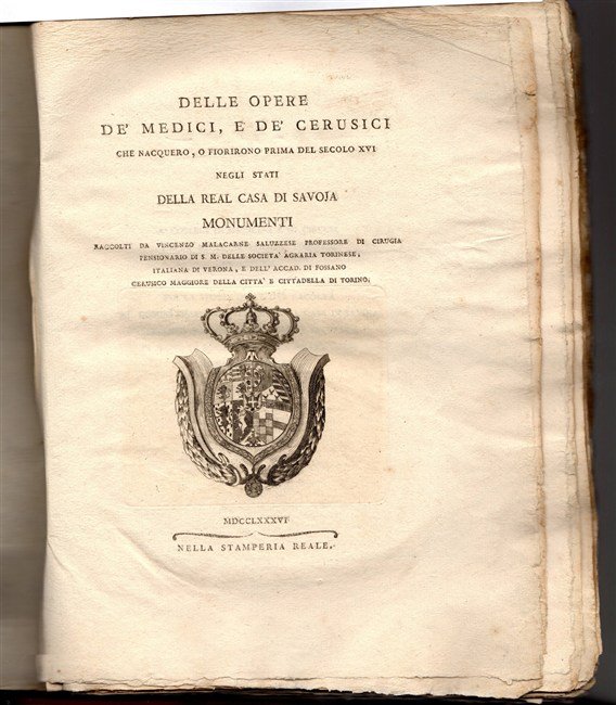 DELLE OPERE DE' MEDICI E DE' CERUSICI che nacquero o …