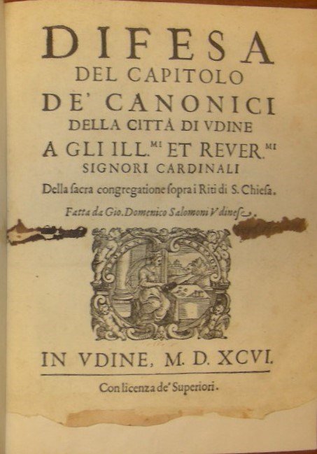 DIFESA DEL CAPITOLO de’ Canonici della Città di Udine.
