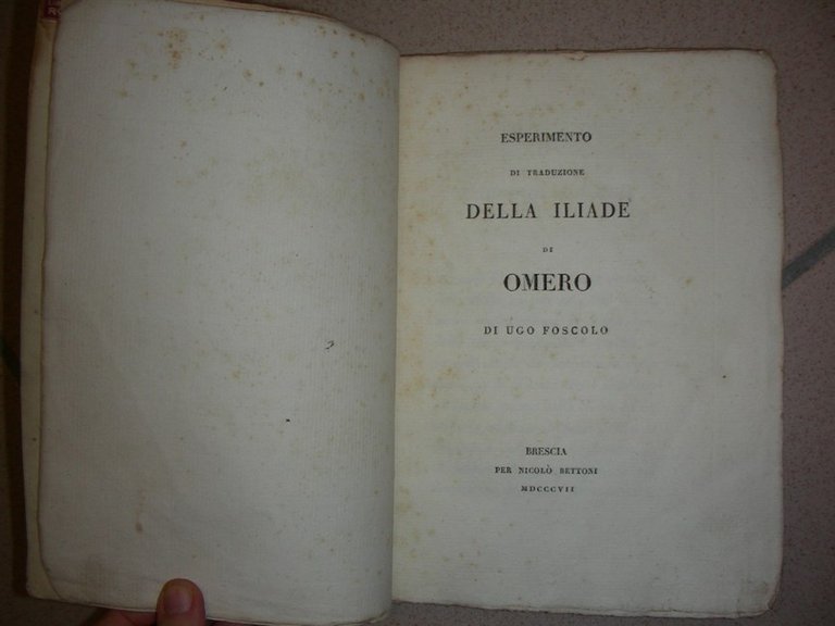 ESPERIMENTO di traduzione della Iliade di Omero.