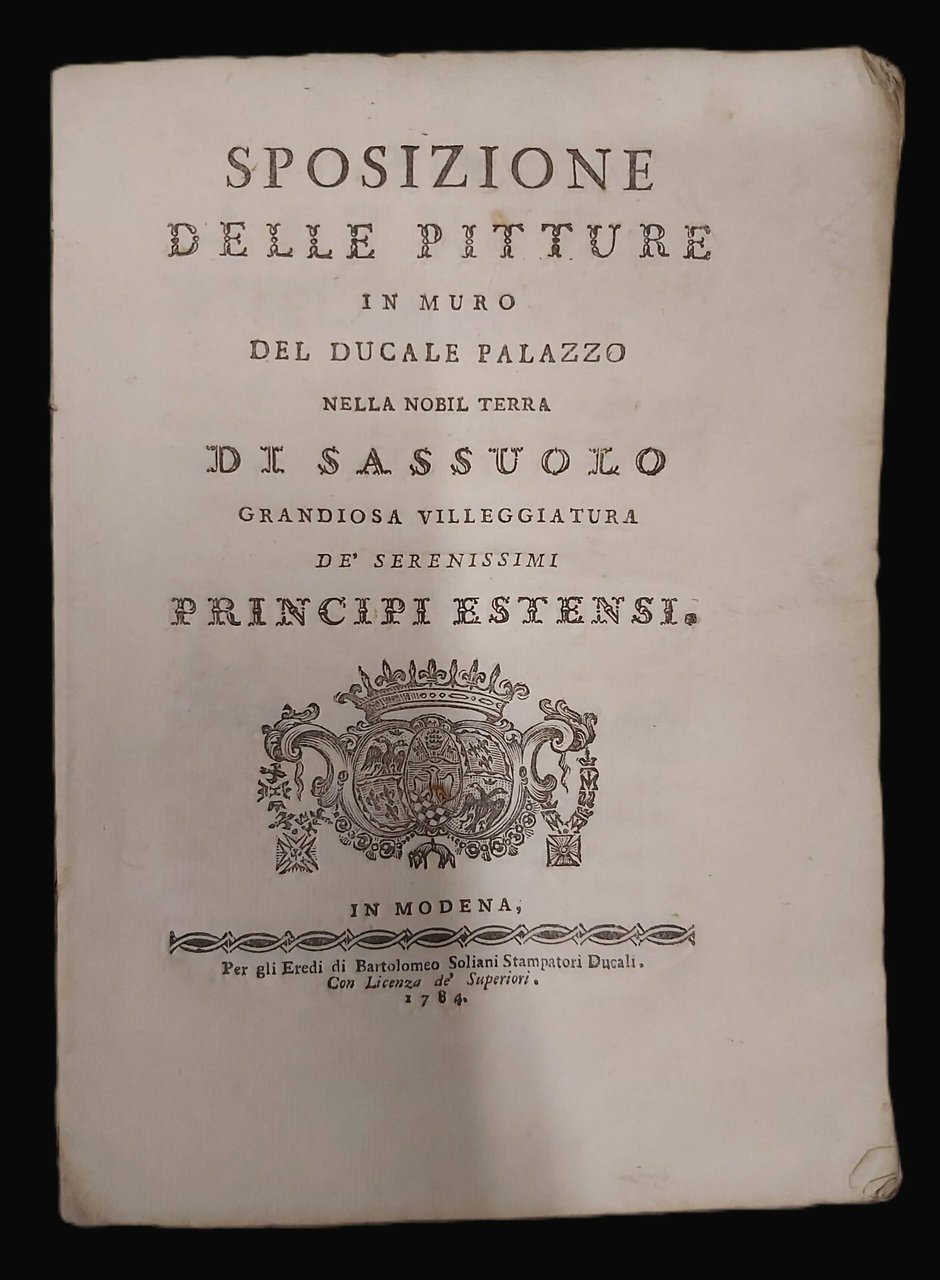 ESPOSIZIONE DELLE PITTURE in muro del Ducale Palazzo nella Nobil …