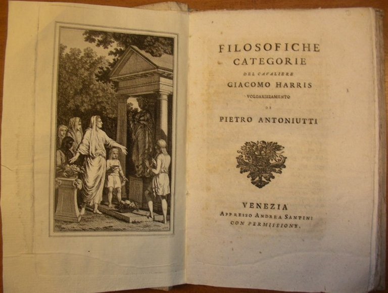 FILOSOFICHE CATEGORIE del Cavaliere. Volgarizzamento di Pietro Antoniutti.