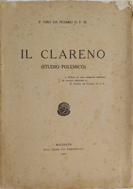 IL CLARENO (studio polemico).