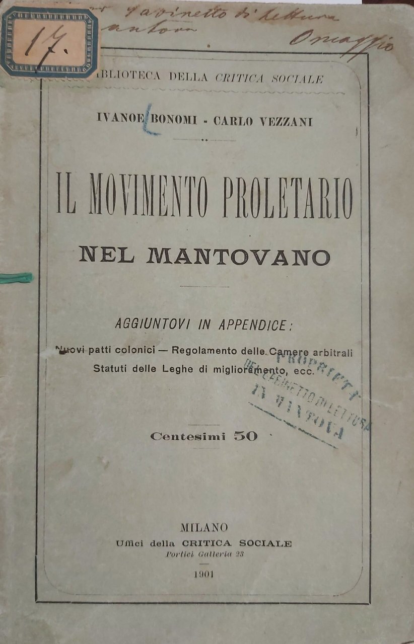 IL MOVIMENTO PROLETARIO nel Mantovano.