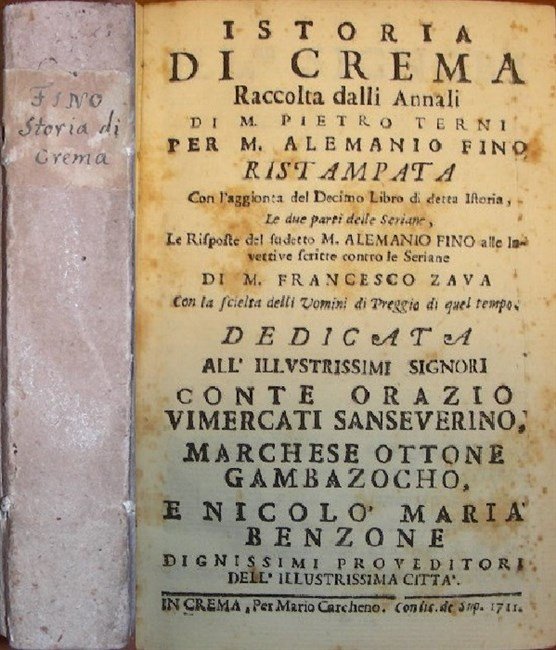 ISTORIA DI CREMA raccolta dalli annali di M. Pietro Terni …