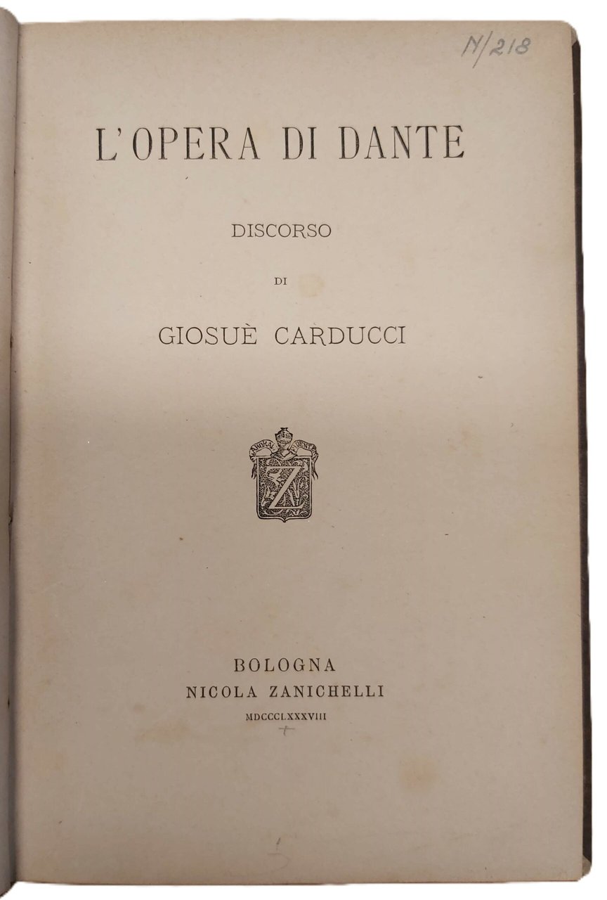 L'OPERA DI DANTE.