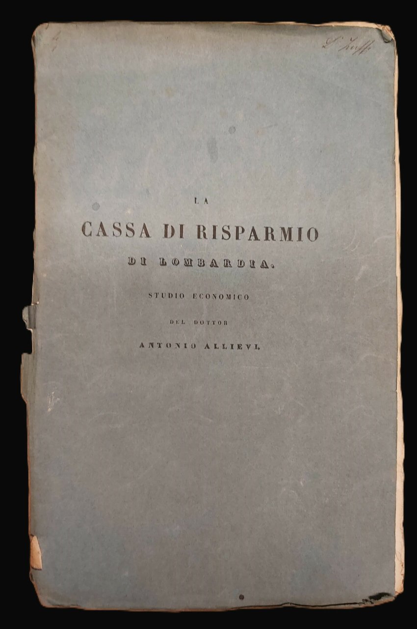 LA CASSA DI RISPARMIO DI LOMBARDIA. Studio economico. | Immagine principale