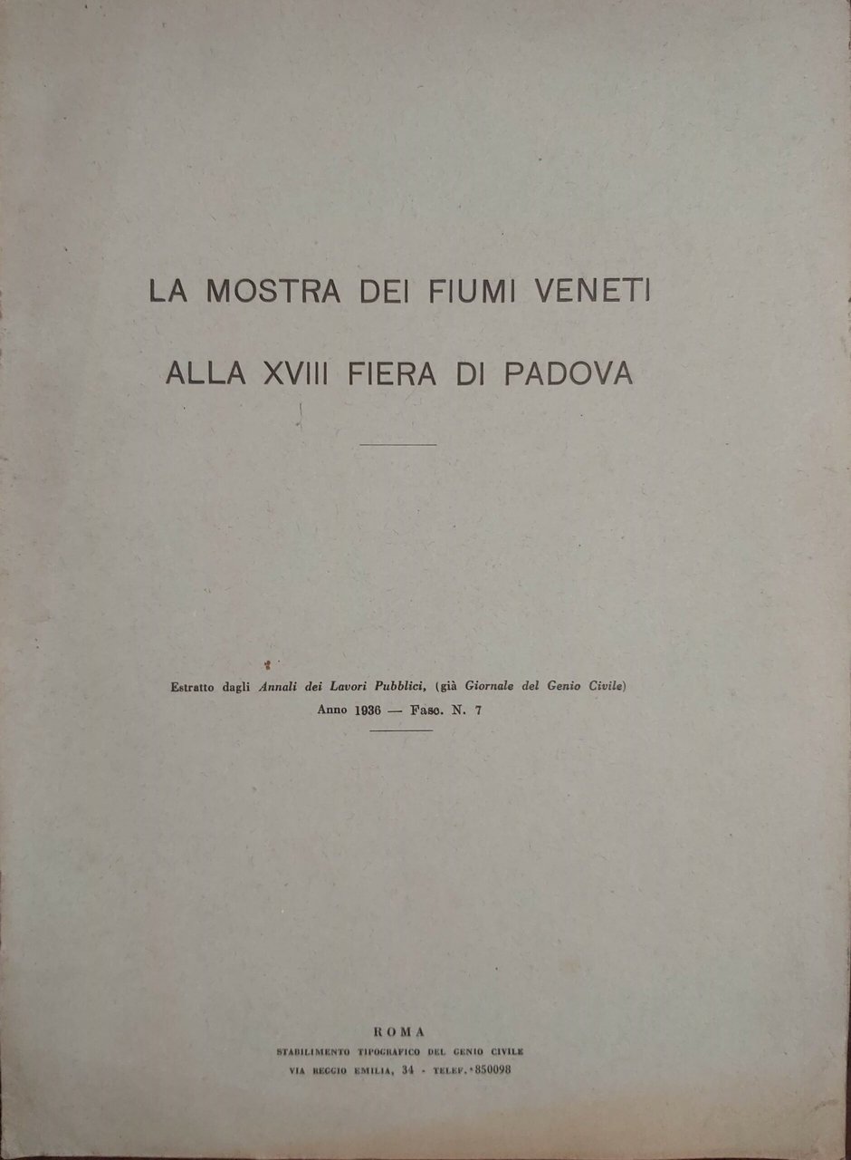 LA MOSTRA DEI FIUMI VENETI alla XVIII fiera di Padova.