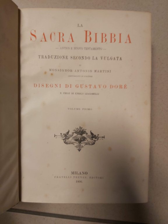 LA SACRA BIBBIA antico e nuovo Testamento. Traduzione secondo la …