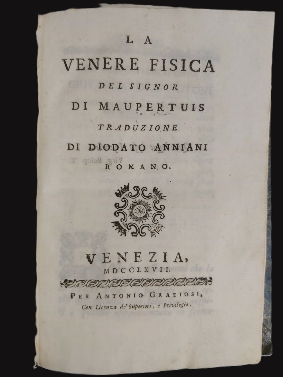 LA VENERE FISICA. Traduzione di Diodato Anniani Romano.