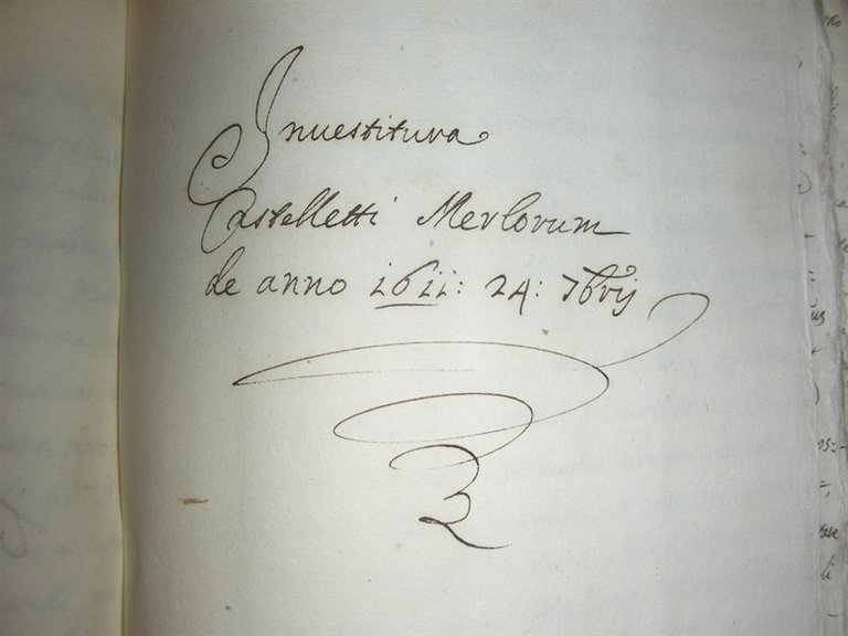 MANOSCRITTO recante il titolo "Scritture dell'Ill.mo Signor Conte Bellone Gio. …