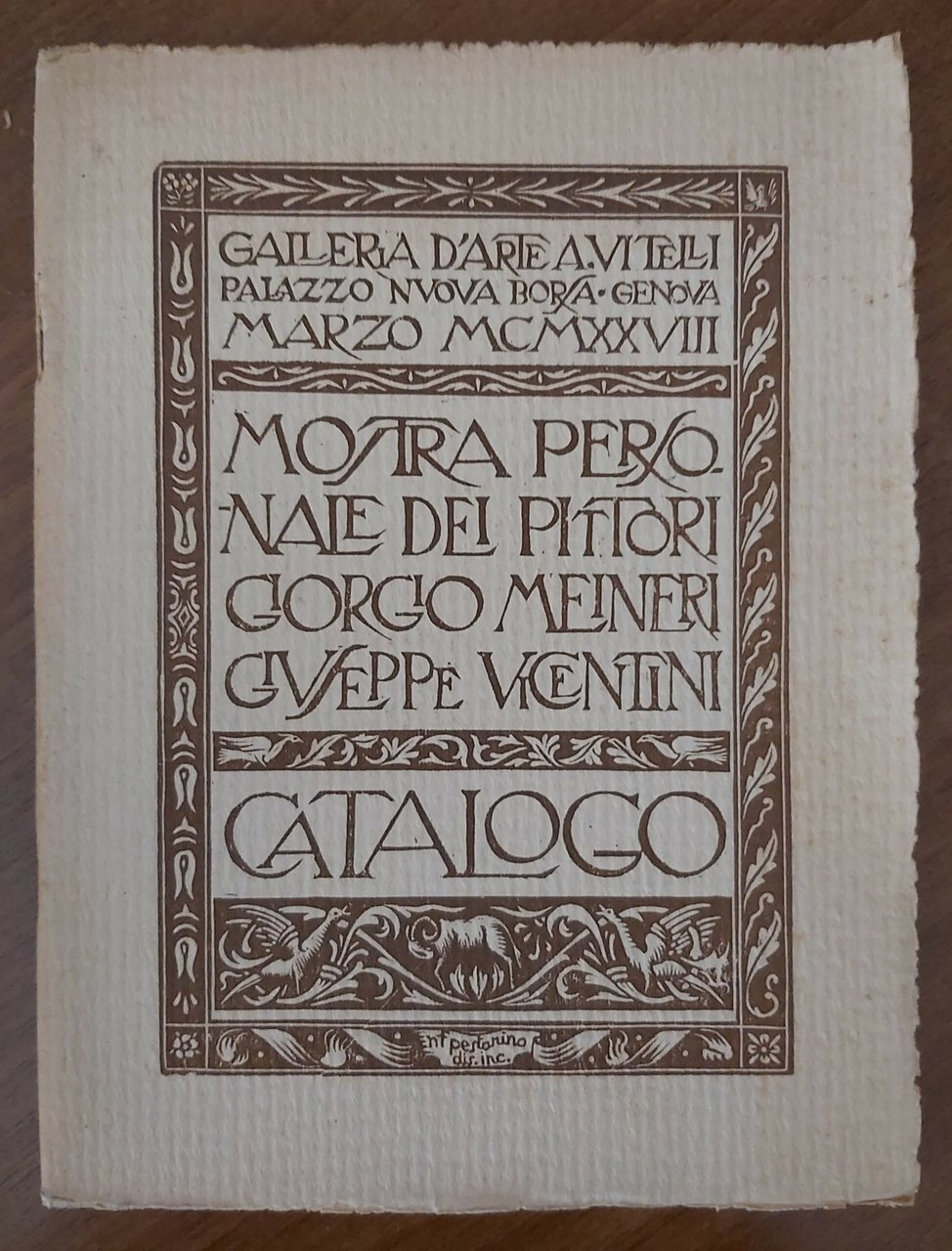 MOSTRA PERSONALE dei pittori Giorgio Meineri Giuseppe Vicentini. Galleria d'arte …