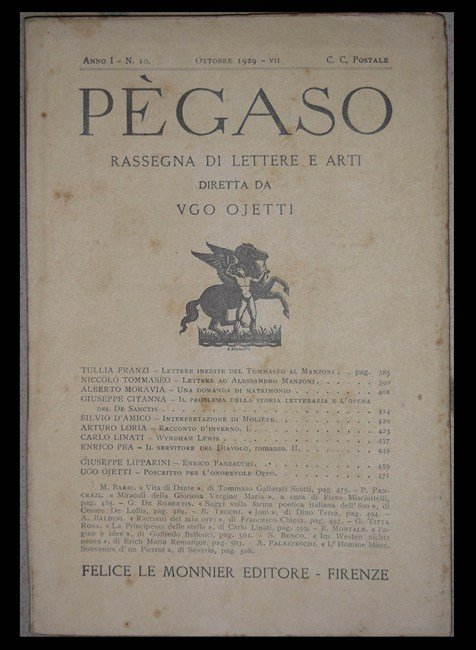 PEGASO. Rassegna di Lettere e Arti diretta da Ugo Ojetti.