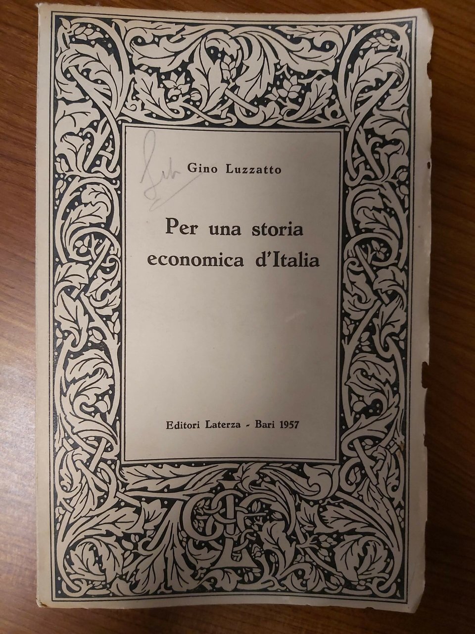 PER UNA STORIA ECONOMICA DELL'ITALIA.