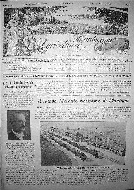 (periodici). AGRICOLTURA MANTOVA. Organo della Cattedra ambulante di Agraria di …