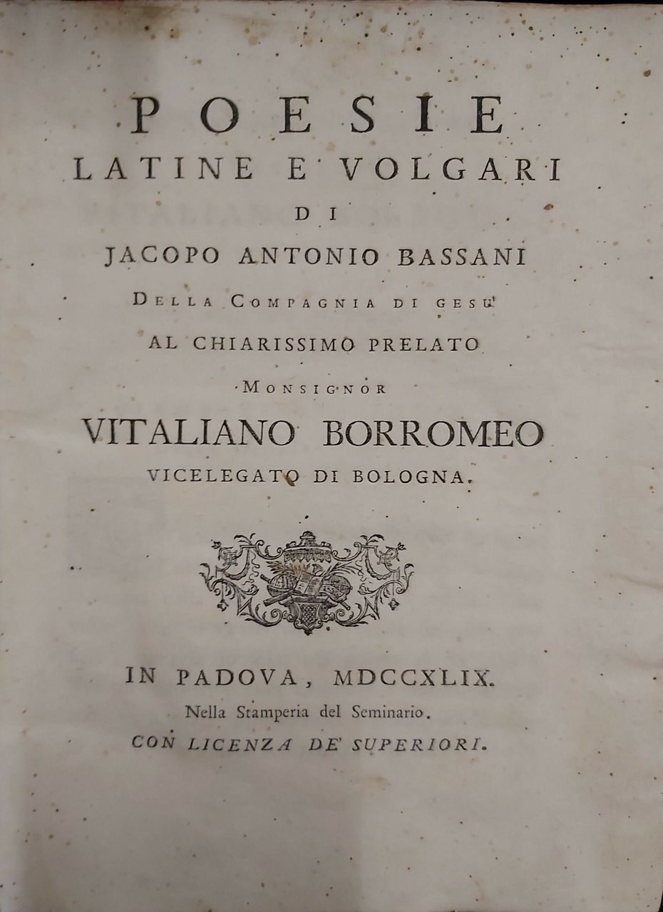 POESIE latine e volgari.