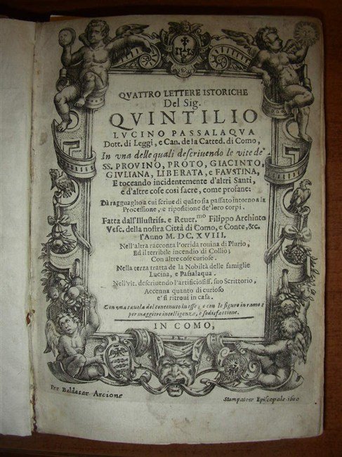 QUATTRO LETTERE ISTORICHE del Sig. In una delle quali descrivendo …