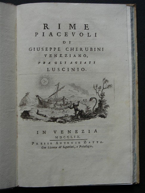 RIME PIACEVOLI di. Veneziano, fra gli Agiati Luscinio.