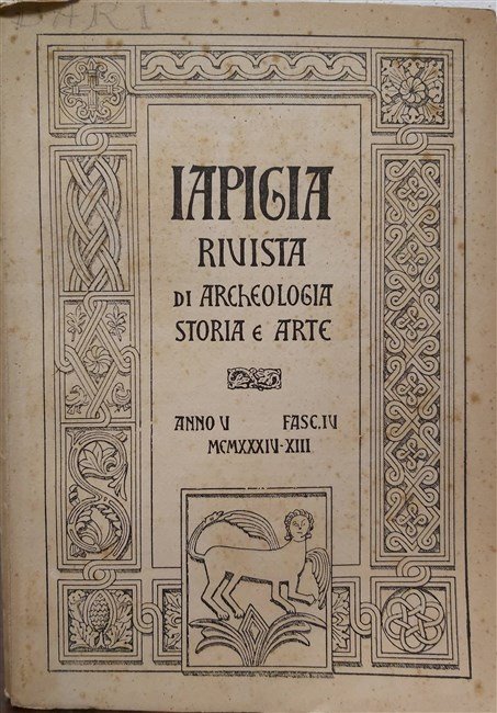 Rivista di Archeologia Storia e Arte. Anno V. fasc. IV.