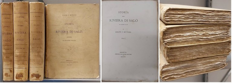 STORIA DELLA RIVIERA DI SALO' in quattro volumi del Conte….
